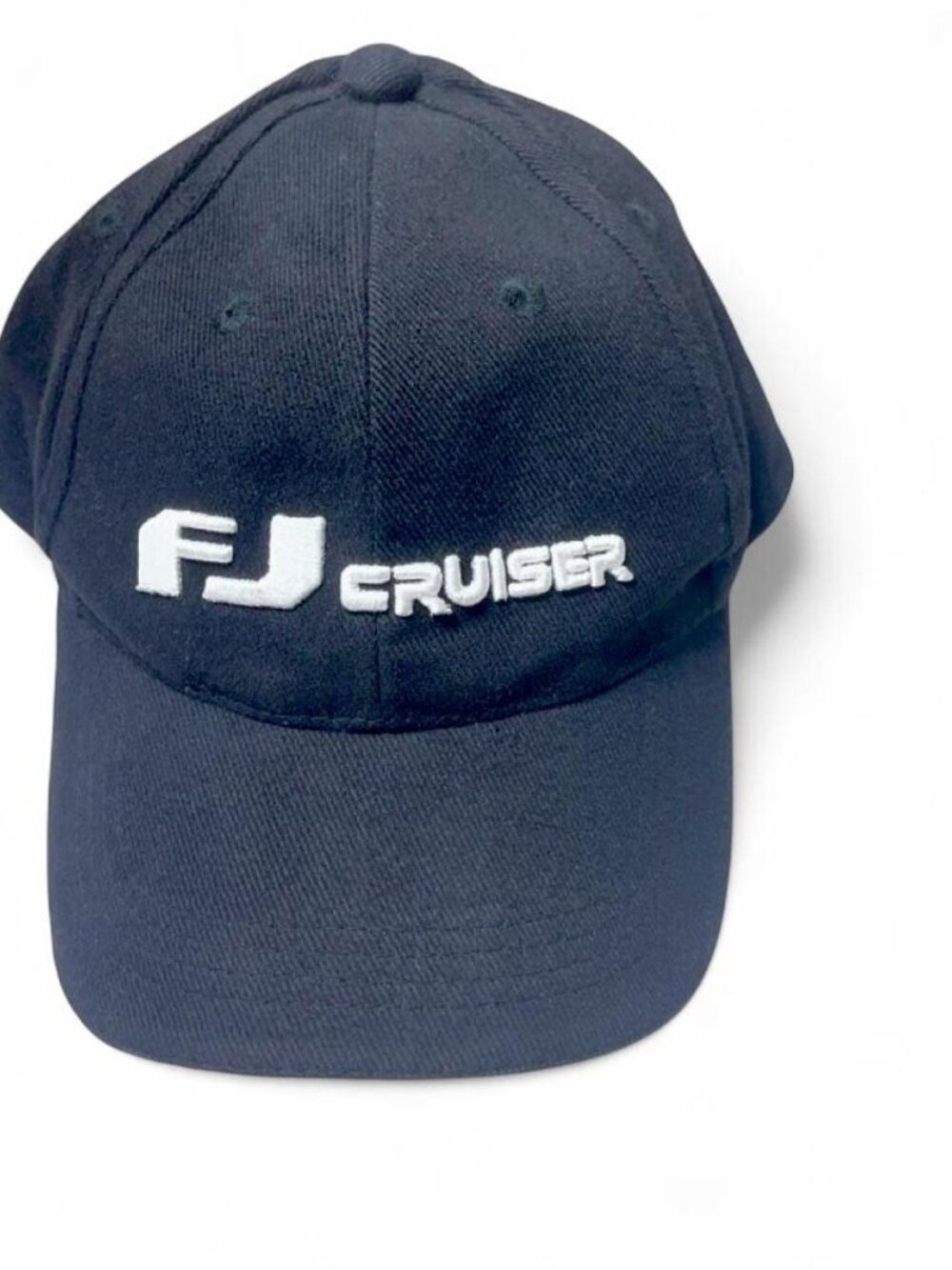 Toyota FJ Cruiser Hat Black White Lettering Adjustable Strapback